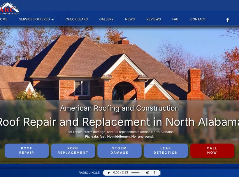Affordable Roofing Arab Guntersville Albertville Huntsville website
