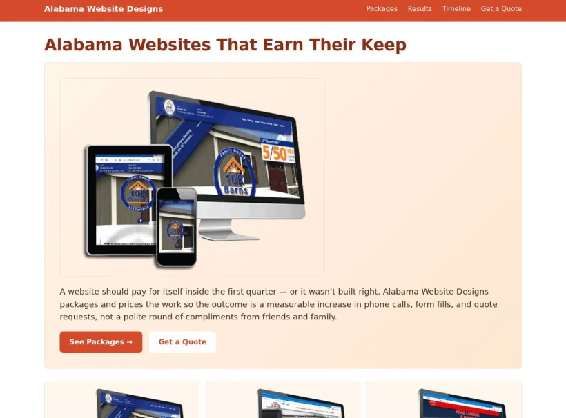 Alabama Website Designs — Websites That Bring In Calls website