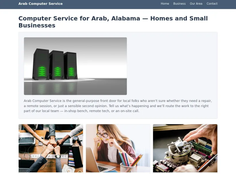 Arabcomputerservice website