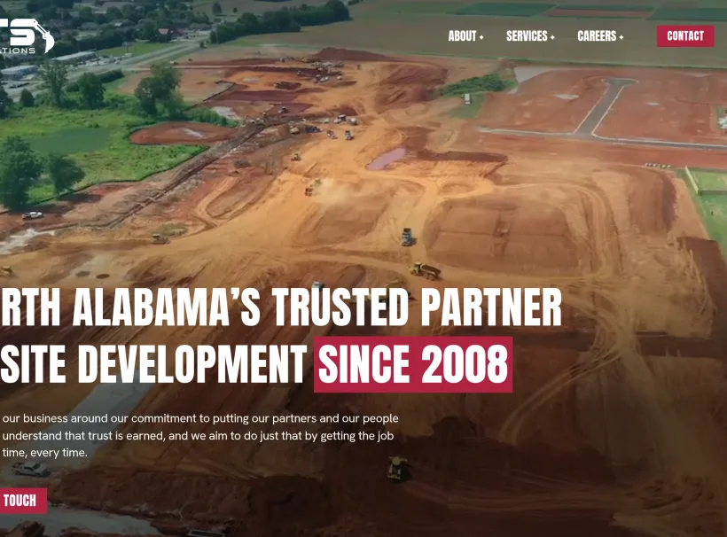 CTS Excavations custom website