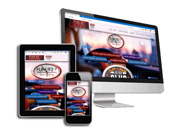 Fun 92.7 FM custom website