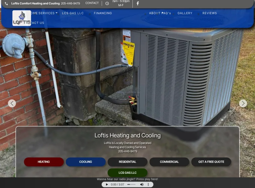 Loftis Comfort Solutions LLC - HVAC & GAS Arab Alabama website