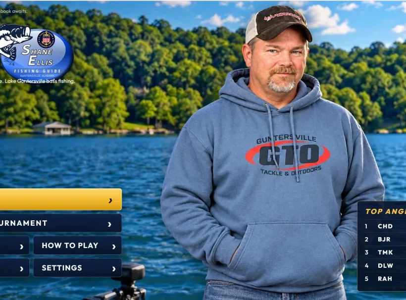 Shane Ellis Fishing Game custom website