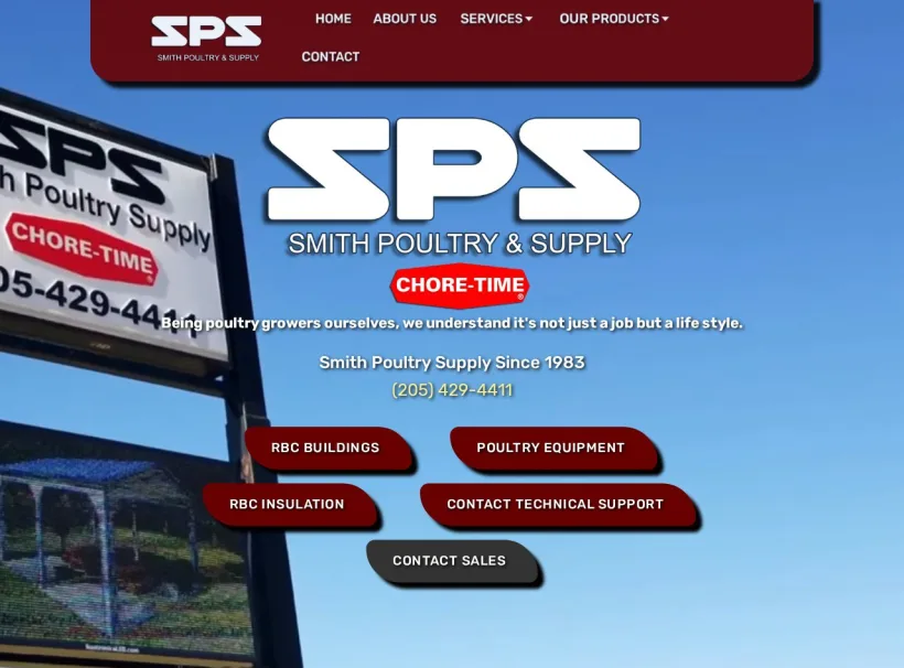 Smith Poultry & SUPPLY of North Alabama custom website